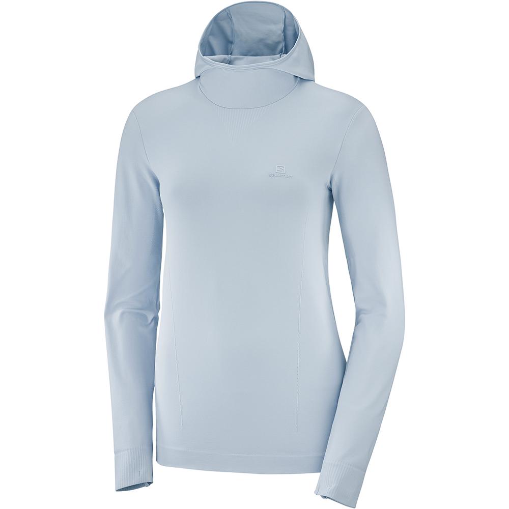 Sudadera Salomon Mujer Azules - Salomon Argentina COMET SEAMLESS W,623870-CHW